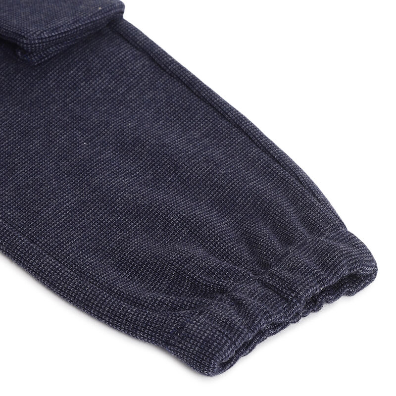 Boys Medium Blue Solid Long Trousers image number 3